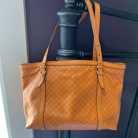 Gucci Orange Microguccissima Leather Medium Nice Tote - Picture 3 of 11